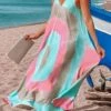 Women's Casual Dress Sundress Summer Dress Color Block Print V Neck Long Dress Maxi Dress Active Fashion Outdoor Street Sleeveless Regular Fit Pink Light Blue Summer Spring S M L XL XXL