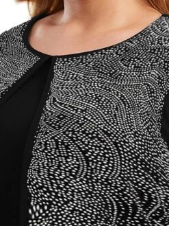 Women's Plus Size Curve Party Dress Cocktail Dress Sheath Dress Solid Color Midi Dress 3/4 Length Sleeve Patchwork Fake Two Piece Crew Neck Fashion Party Black Wine Fall Winter XL XXL 3XL 4XL 5XL 23 Women's Plus Size Curve Party Dress Cocktail Dress Sheath Dress Solid Color Midi Dress 3/4 Length Sleeve Patchwork Fake Two Piece Crew Neck Fashion Party Black Wine Fall Winter XL XXL 3XL 4XL 5XL -Casual Print Dress Sales scqkov1695362734212