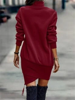 Women's Casual Dress Sweatshirt Dress Winter Dress Mini Dress Asymmetrical Outdoor Street Daily Fashion Streetwear Stand Collar Long Sleeve 2023 Loose Fit Black Wine Army Green Color S M L XL XXL Size 16 Women's Casual Dress Sweatshirt Dress Winter Dress Mini Dress Asymmetrical Outdoor Street Daily Fashion Streetwear Stand Collar Long Sleeve 2023 Loose Fit Black Wine Army Green Color S M L XL XXL Size -Casual Print Dress Sales siyfvl1693559003223
