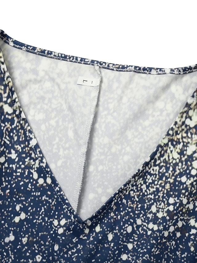 Women‘s A Line Dress Chiffon Dress Midi Dress Navy Blue Short Sleeve Color Gradient Patchwork Spring Summer V Neck Stylish Elegant Party 2023 S M L XL XXL 3XL / Party Dress 4 Women‘s A Line Dress Chiffon Dress Midi Dress Navy Blue Short Sleeve Color Gradient Patchwork Spring Summer V Neck Stylish Elegant Party 2023 S M L XL XXL 3XL / Party Dress - Image 4