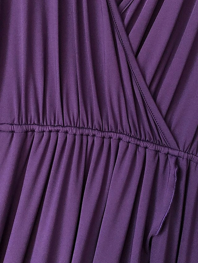 Women's Plus Size Work Dress Black Dress A Line Dress Fashion Long Dress Maxi Dress Ruched V Neck Long Sleeve Plain Loose Fit Black Wine Dark Green Fall XL XXL 3XL 4XL 14 Women's Plus Size Work Dress Black Dress A Line Dress Fashion Long Dress Maxi Dress Ruched V Neck Long Sleeve Plain Loose Fit Black Wine Dark Green Fall XL XXL 3XL 4XL - Image 14