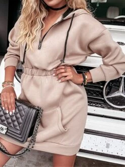 Women's Casual Dress Hoodie Dress Mini Dress Active Fashion Outdoor Going Out Weekend Hoodie Zipper Pocket Solid Color Loose Fit Black White Fuchsia S M L XL XXL 24 Women's Casual Dress Hoodie Dress Mini Dress Active Fashion Outdoor Going Out Weekend Hoodie Zipper Pocket Solid Color Loose Fit Black White Fuchsia S M L XL XXL -Casual Print Dress Sales sqpdsl1695781027545