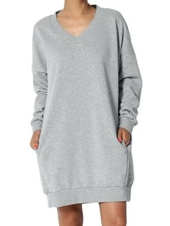 Women's Casual Dress Sweatshirt Dress Shift Dress Mini Dress Pocket Outdoor Street Daily Active Fashion V Neck Long Sleeve 2023 Loose Fit Black Wine Dark Grey Color S M L XL XXL Size 38 Women's Casual Dress Sweatshirt Dress Shift Dress Mini Dress Pocket Outdoor Street Daily Active Fashion V Neck Long Sleeve 2023 Loose Fit Black Wine Dark Grey Color S M L XL XXL Size -Casual Print Dress Sales srwzcu1694591874553