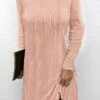 Women's Casual Dress Hoodie Dress Mini Dress Active Daily Outdoor Holiday Vacation V Neck Knit Solid Color Loose Fit Black Pink Brown S M L XL XXL