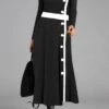 Women's Casual Dress Black Dress Plain Dress Long Dress Maxi Dress Patchwork Outdoor Street Daily Fashion Streetwear Crew Neck Long Sleeve 2023 Loose Fit Black Color S M L XL XXL Size