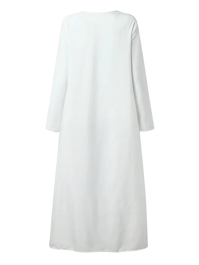 Women's Shift Dress Swing Dress Long Dress Maxi Dress Green Blue Grey White Black Long Sleeve Feather Butterfly Pocket Print Summer Spring V Neck Stylish Casual Dress 2023 S M L XL XXL XXXL 4XL 5XL 10 Women's Shift Dress Swing Dress Long Dress Maxi Dress Green Blue Grey White Black Long Sleeve Feather Butterfly Pocket Print Summer Spring V Neck Stylish Casual Dress 2023 S M L XL XXL XXXL 4XL 5XL - Image 10