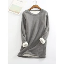 Women's Casual Dress Sweatshirt Dress Winter Dress Mini Dress Teddy Fleece Home Daily Going Out Basic Casual Crew Neck Long Sleeve Regular Fit Wine Red Big Red Black Color S M L XL XXL Size 29 Women's Casual Dress Sweatshirt Dress Winter Dress Mini Dress Teddy Fleece Home Daily Going Out Basic Casual Crew Neck Long Sleeve Regular Fit Wine Red Big Red Black Color S M L XL XXL Size -Casual Print Dress Sales sxcqjl1628839708430