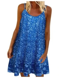 Women's Shift Dress Midi Dress Vintage Purple Vintage Green Vintage Gray Sleeveless Print Print Summer Spring Crew Neck Casual Daily 2023 S M L XL XXL 3XL 4XL 5XL -Casual Print Dress Sales szjcrr1620187128790