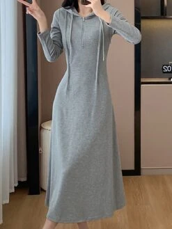 Women's Casual Dress Hoodie Dress Midi Dress Fashion Daily Outdoor Vacation Going Out Hoodie Zipper Solid Color Regular Fit Black Gray S M L XL 13 Women's Casual Dress Hoodie Dress Midi Dress Fashion Daily Outdoor Vacation Going Out Hoodie Zipper Solid Color Regular Fit Black Gray S M L XL -Casual Print Dress Sales szovtr1696674371066