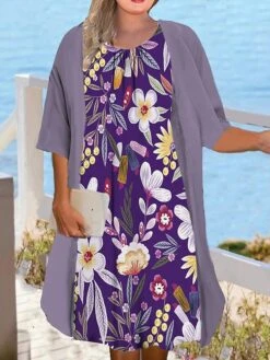 Women‘s Plus Size Curve Casual Dress Graphic Floral Midi Dress Half Sleeve Print Crew Neck Fashion Daily Black White Summer Spring L XL XXL 3XL 4XL 5 Women‘s Plus Size Curve Casual Dress Graphic Floral Midi Dress Half Sleeve Print Crew Neck Fashion Daily Black White Summer Spring L XL XXL 3XL 4XL -Casual Print Dress Sales taxukp1684477956674