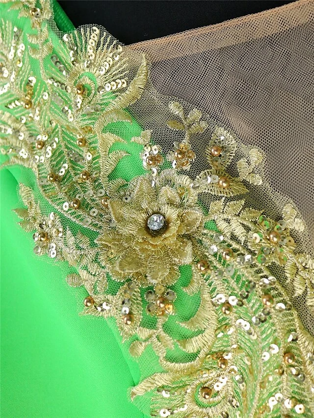 Women‘s Plus Size Curve Party Dress Cocktail Dress Wedding Guest Dress Long Dress Maxi Dress Green Short Sleeve Pure Color Lace Summer Spring Fall V Neck Fashion Wedding Guest Vacation 3 Women‘s Plus Size Curve Party Dress Cocktail Dress Wedding Guest Dress Long Dress Maxi Dress Green Short Sleeve Pure Color Lace Summer Spring Fall V Neck Fashion Wedding Guest Vacation - Image 3