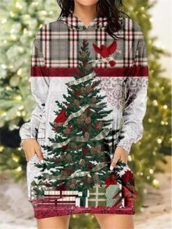 Women's Christmas Dress Hoodie Dress Mini Dress Warm Fashion Outdoor Christmas Vacation Hoodie Pocket Print Snowman Christmas Bell Regular Fit Wine Red Blue S M L XL XXL 8 Women's Christmas Dress Hoodie Dress Mini Dress Warm Fashion Outdoor Christmas Vacation Hoodie Pocket Print Snowman Christmas Bell Regular Fit Wine Red Blue S M L XL XXL -Casual Print Dress Sales tcppym1697542150977