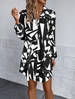 Women's Shirt Dress Casual Dress Mini Dress Outdoor Daily Vacation Polyester Fashion Modern Shirt Collar Button Print Long Sleeve Spring Fall Winter 2023 Loose Fit Black Orange Geometric S M L XL 15 Women's Shirt Dress Casual Dress Mini Dress Outdoor Daily Vacation Polyester Fashion Modern Shirt Collar Button Print Long Sleeve Spring Fall Winter 2023 Loose Fit Black Orange Geometric S M L XL -Casual Print Dress Sales tdltfz1692343063211