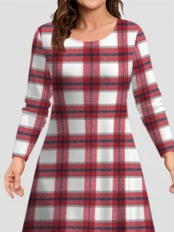 Women's Christmas Plus Size Curve Casual Dress Skater Dress A Line Dress Plaid Midi Dress Long Sleeve Print Crew Neck Fashion Outdoor Wine Fall Winter L XL XXL 3XL 4XL 6 Women's Christmas Plus Size Curve Casual Dress Skater Dress A Line Dress Plaid Midi Dress Long Sleeve Print Crew Neck Fashion Outdoor Wine Fall Winter L XL XXL 3XL 4XL -Casual Print Dress Sales thpimm1697189192633