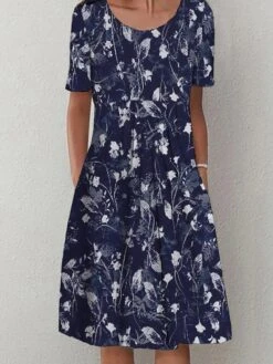 Women's Casual Dress Summer Dress Print Dress Floral Geometric Pocket Print Crew Neck Midi Dress Active Fashion Outdoor Daily Short Sleeve Regular Fit Pink Navy Blue Blue Summer Spring S M L XL XXL 6 Women's Casual Dress Summer Dress Print Dress Floral Geometric Pocket Print Crew Neck Midi Dress Active Fashion Outdoor Daily Short Sleeve Regular Fit Pink Navy Blue Blue Summer Spring S M L XL XXL -Casual Print Dress Sales thunvn1683619823977