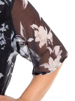 Women‘s Plus Size Curve Casual Dress Lace Dress Dress Set Floral Midi Dress 3/4 Length Sleeve Print Crew Neck Fashion Office Black Summer Spring L XL XXL 3XL 4XL -Casual Print Dress Sales tjeaxa1694770756217