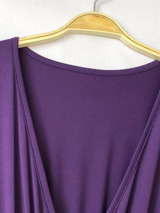 Women's Plus Size Work Dress Black Dress A Line Dress Fashion Long Dress Maxi Dress Ruched V Neck Long Sleeve Plain Loose Fit Black Wine Dark Green Fall XL XXL 3XL 4XL 13 Women's Plus Size Work Dress Black Dress A Line Dress Fashion Long Dress Maxi Dress Ruched V Neck Long Sleeve Plain Loose Fit Black Wine Dark Green Fall XL XXL 3XL 4XL - Image 13