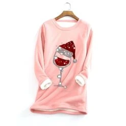 Women's Casual Dress Christmas Dress Shift Dress Print Print Crew Neck Mini Dress Fashion Modern Home Christmas Long Sleeve Regular Fit Pink Wine Red Fall Winter S M L XL XXL -Casual Print Dress Sales tlolyn1692352813463