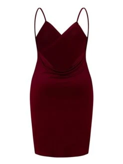 Women‘s Plus Size Curve Casual Dress Beach Dress Wrap Dress Solid Color V Neck Sleeveless Spring Summer Dress Maxi Dress Daily Vacation Dress -Casual Print Dress Sales tmerqf1684146371324