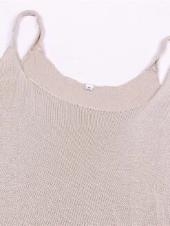 Women's Swimwear Cover Up Beach Dress Normal Swimsuit Backless UV Protection Knit Pure Color Black White Khaki Scoop Neck Bathing Suits New Vacation Daily -Casual Print Dress Sales tmwwyx1657251394797