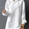 Women's Casual Dress Hoodie Dress Mini Dress Active Fashion Outdoor Sport Going Out Hoodie Pure Color Solid Color Loose Fit White S M L XL XXL