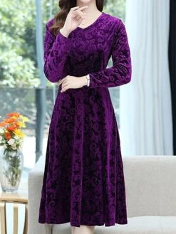Women's Christmas Dress Casual Dress Velvet Dress Midi Dress Pocket Outdoor Christmas Street Fashion Elegant V Neck Long Sleeve 2023 Loose Fit Black Wine Blue Color XL XXL 3XL 4XL 5XL Size 17 Women's Christmas Dress Casual Dress Velvet Dress Midi Dress Pocket Outdoor Christmas Street Fashion Elegant V Neck Long Sleeve 2023 Loose Fit Black Wine Blue Color XL XXL 3XL 4XL 5XL Size -Casual Print Dress Sales tswgvp1695207033923