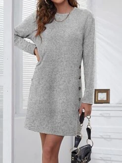 Women's Casual Dress Sweatshirt Dress Winter Dress Mini Dress Button Outdoor Daily Going Out Active Fashion Crew Neck Long Sleeve 2023 Loose Fit Black Pink Gray Color S M L XL XXL Size 24 Women's Casual Dress Sweatshirt Dress Winter Dress Mini Dress Button Outdoor Daily Going Out Active Fashion Crew Neck Long Sleeve 2023 Loose Fit Black Pink Gray Color S M L XL XXL Size -Casual Print Dress Sales tznveo1693558763666