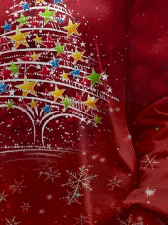 Women's Sweatshirt Dress Casual Dress Mini Dress Warm Fashion Outdoor Christmas Vacation Crew Neck Print Christmas Tree Regular Fit Red Blue S M L XL XXL 2 Women's Sweatshirt Dress Casual Dress Mini Dress Warm Fashion Outdoor Christmas Vacation Crew Neck Print Christmas Tree Regular Fit Red Blue S M L XL XXL - Image 2