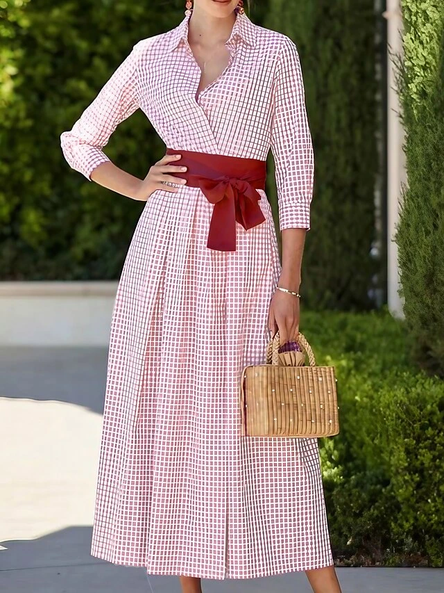 Women's Shirt Dress Casual Dress Maxi Long Dress Outdoor Winter Dress Daily Cotton Cotton And Linen Fashion Casual Shirt Collar Lace Up Pocket Long Sleeve Summer Spring Fall 2023 Regular Fit Pink 1 Women's Shirt Dress Casual Dress Maxi Long Dress Outdoor Winter Dress Daily Cotton Cotton And Linen Fashion Casual Shirt Collar Lace Up Pocket Long Sleeve Summer Spring Fall 2023 Regular Fit Pink