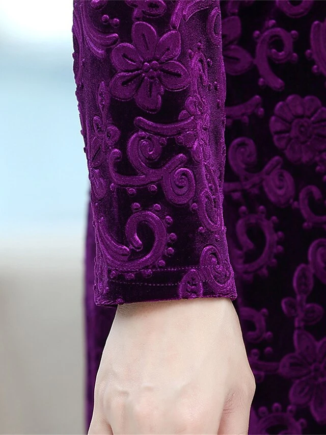 Women's Christmas Dress Casual Dress Velvet Dress Midi Dress Pocket Outdoor Christmas Street Fashion Elegant V Neck Long Sleeve 2023 Loose Fit Black Wine Blue Color XL XXL 3XL 4XL 5XL Size 13 Women's Christmas Dress Casual Dress Velvet Dress Midi Dress Pocket Outdoor Christmas Street Fashion Elegant V Neck Long Sleeve 2023 Loose Fit Black Wine Blue Color XL XXL 3XL 4XL 5XL Size - Image 13