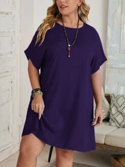 Women‘s Plus Size Curve Casual Dress T Shirt Dress Tee Dress Shift Dress Solid Color Midi Dress Short Sleeve Crew Neck Basic Daily Black Red Spring Summer L 3XL 4XL 5XL 6XL 35 Women‘s Plus Size Curve Casual Dress T Shirt Dress Tee Dress Shift Dress Solid Color Midi Dress Short Sleeve Crew Neck Basic Daily Black Red Spring Summer L 3XL 4XL 5XL 6XL -Casual Print Dress Sales ulyagr1672223219437