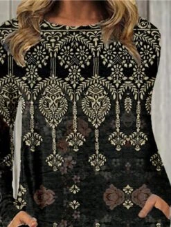 Women's Casual Dress Casual Dress T Shirt Dress Tee Dress Floral Paisley Pocket Print Crew Neck Mini Dress Fashion Outdoor Daily Long Sleeve Regular Fit Black Gray Black Wine Spring Fall S M L XL XXL 16 Women's Casual Dress Casual Dress T Shirt Dress Tee Dress Floral Paisley Pocket Print Crew Neck Mini Dress Fashion Outdoor Daily Long Sleeve Regular Fit Black Gray Black Wine Spring Fall S M L XL XXL -Casual Print Dress Sales uosonp1670916777256