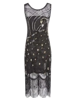 Women's Retro 1920s Fringe Dress Midi Dress Party Holiday Sequins Tassel Fringe Animal Crewneck Sleeveless Regular Fit Spring Fall 2023 Black Red S M L XL 19 Women's Retro 1920s Fringe Dress Midi Dress Party Holiday Sequins Tassel Fringe Animal Crewneck Sleeveless Regular Fit Spring Fall 2023 Black Red S M L XL -Casual Print Dress Sales uqbfef1693533785293