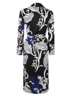 Women's Shirt Dress Work Dress Formal Dress Maxi Long Dress Daily Sports Date Polyester Fashion Elegant V Neck Tie Belt Print Long Sleeve Summer Spring Fall 2023 Regular Fit Blue Green Print Flower -Casual Print Dress Sales uqrdyr1679047312379