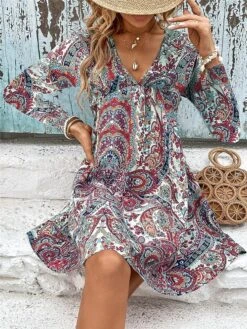 Women's Casual Dress Paisley Dress A Line Dress Floral Paisley Print V Neck Mini Dress Fashion Streetwear Outdoor Daily Long Sleeve Loose Fit Wine Navy Blue Royal Blue Spring Fall S M L XL XXL 7 Women's Casual Dress Paisley Dress A Line Dress Floral Paisley Print V Neck Mini Dress Fashion Streetwear Outdoor Daily Long Sleeve Loose Fit Wine Navy Blue Royal Blue Spring Fall S M L XL XXL -Casual Print Dress Sales urmurl1692762362829