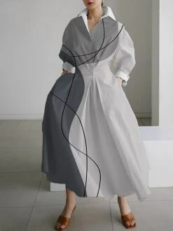 Women's Shirt Dress Casual Dress Swing Dress Maxi Long Dress Outdoor Office Daily Polyester Fashion Modern Shirt Collar Button Pocket Long Sleeve Fall Winter 2023 Loose Fit Silver Black Royal Blue 8 Women's Shirt Dress Casual Dress Swing Dress Maxi Long Dress Outdoor Office Daily Polyester Fashion Modern Shirt Collar Button Pocket Long Sleeve Fall Winter 2023 Loose Fit Silver Black Royal Blue -Casual Print Dress Sales ursfby1693213988367