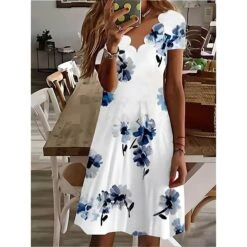 Women's Casual Dress Shift Dress Floral Dress Mini Dress Black And White Black White Short Sleeve Floral Print Summer Spring Scalloped Neck Fashion Vacation 2023 S M L XL XXL 3XL 25 Women's Casual Dress Shift Dress Floral Dress Mini Dress Black And White Black White Short Sleeve Floral Print Summer Spring Scalloped Neck Fashion Vacation 2023 S M L XL XXL 3XL -Casual Print Dress Sales uvnljc1690784520871