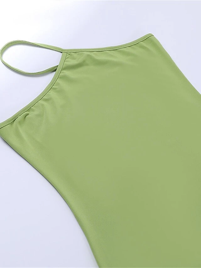 Women's Bodycon Semi Formal Dress Plain Dress Long Dress Maxi Dress Backless Party Holiday Date Fashion Sexy One Shoulder Sleeveless 2023 Regular Fit Black Green Color S M L Size 10 Women's Bodycon Semi Formal Dress Plain Dress Long Dress Maxi Dress Backless Party Holiday Date Fashion Sexy One Shoulder Sleeveless 2023 Regular Fit Black Green Color S M L Size - Image 10