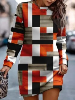 Women's Casual Dress Sweatshirt Dress Mini Dress Warm Fashion Outdoor Holiday Vacation Crew Neck Print Geometric Loose Fit Yellow Red Blue S M L XL XXL 5 Women's Casual Dress Sweatshirt Dress Mini Dress Warm Fashion Outdoor Holiday Vacation Crew Neck Print Geometric Loose Fit Yellow Red Blue S M L XL XXL -Casual Print Dress Sales vbvyvd1693886821678
