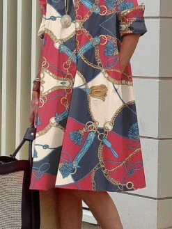 Women's Shirt Dress Casual Dress Midi Dress Office Daily Vacation Polyester Fashion Elegant Shirt Collar Print Long Sleeve Fall Winter 2023 Regular Fit Rose Red Geometric S M L XL 2XL 5 Women's Shirt Dress Casual Dress Midi Dress Office Daily Vacation Polyester Fashion Elegant Shirt Collar Print Long Sleeve Fall Winter 2023 Regular Fit Rose Red Geometric S M L XL 2XL -Casual Print Dress Sales vcdgup1691488608684