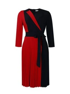 Women's Shirt Dress Casual Dress Midi Dress Outdoor Daily Date Polyester Fashion Casual Shirt Collar Lace Up Pleated 3/4 Length Sleeve Spring Fall Winter 2023 Regular Fit Yellow Red Blue Color Block 31 Women's Shirt Dress Casual Dress Midi Dress Outdoor Daily Date Polyester Fashion Casual Shirt Collar Lace Up Pleated 3/4 Length Sleeve Spring Fall Winter 2023 Regular Fit Yellow Red Blue Color Block -Casual Print Dress Sales vdcvik1695027668259