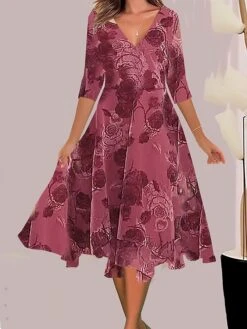 Women's Casual Dress Swing Dress A Line Dress Floral Ombre Print V Neck Midi Dress Fashion Streetwear Outdoor Daily 3/4 Length Sleeve Regular Fit Black Yellow Navy Blue Summer Spring S M L XL XXL 9 Women's Casual Dress Swing Dress A Line Dress Floral Ombre Print V Neck Midi Dress Fashion Streetwear Outdoor Daily 3/4 Length Sleeve Regular Fit Black Yellow Navy Blue Summer Spring S M L XL XXL -Casual Print Dress Sales vffiiw1691053139278