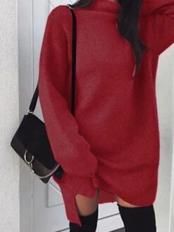 Women's Casual Dress Sweatshirt Dress Mini Dress Fashion Daily Outdoor Holiday Vacation Turtleneck Pure Color Pure Color Loose Fit Yellow Red Blue S M L XL XXL 10 Women's Casual Dress Sweatshirt Dress Mini Dress Fashion Daily Outdoor Holiday Vacation Turtleneck Pure Color Pure Color Loose Fit Yellow Red Blue S M L XL XXL -Casual Print Dress Sales vftror1692684468895