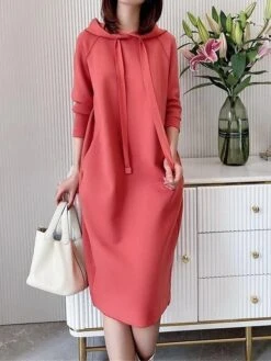 Women's Casual Dress Hoodie Dress Midi Dress Active Daily Outdoor Going Out Weekend Hoodie Pocket Solid Color Loose Fit Black Pink Green M L XL XXL 3XL 8 Women's Casual Dress Hoodie Dress Midi Dress Active Daily Outdoor Going Out Weekend Hoodie Pocket Solid Color Loose Fit Black Pink Green M L XL XXL 3XL -Casual Print Dress Sales vgjqqd1694427872921