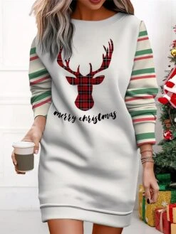 Women's Christmas Casual Dress Sweatshirt Dress Mini Dress Warm Fashion Outdoor Vacation Crew Neck Print Santa Claus Snowman Loose Fit Black White Wine S M L XL XXL 11 Women's Christmas Casual Dress Sweatshirt Dress Mini Dress Warm Fashion Outdoor Vacation Crew Neck Print Santa Claus Snowman Loose Fit Black White Wine S M L XL XXL -Casual Print Dress Sales vhznwp1695365436713