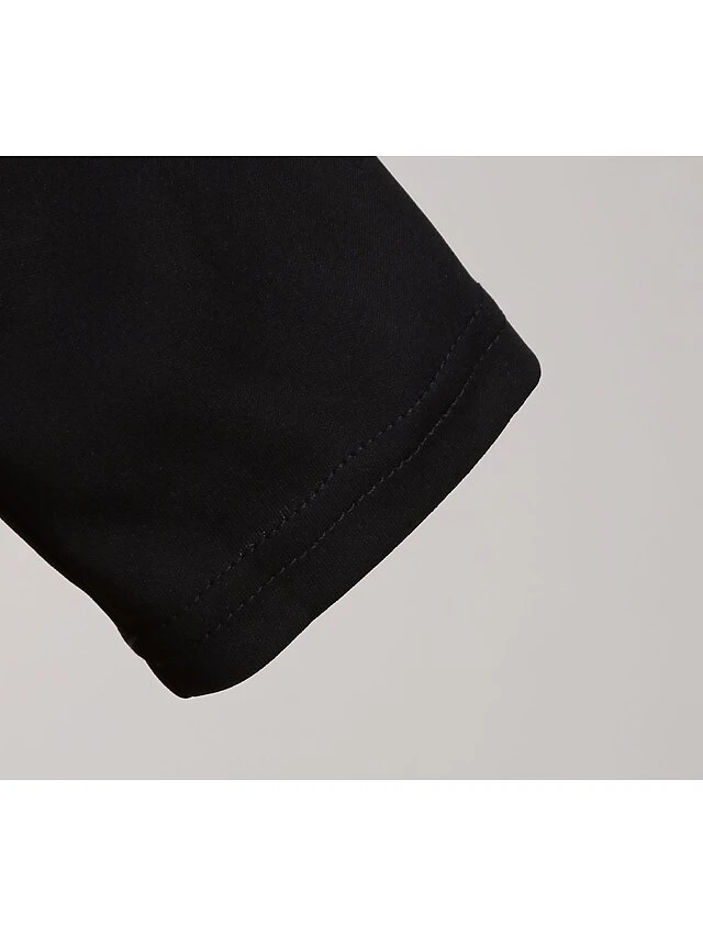 Women's Christmas Swing Dress Midi Dress Black Long Sleeve Santa Claus Print Winter Fall Autumn Crew Neck Modern 2022 S M L XL 2XL 3XL 8 Women's Christmas Swing Dress Midi Dress Black Long Sleeve Santa Claus Print Winter Fall Autumn Crew Neck Modern 2022 S M L XL 2XL 3XL - Image 8