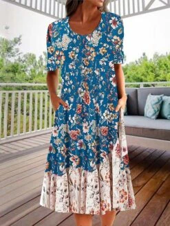 Women's Casual Dress Summer Dress Print Dress Floral Geometric Pocket Print Crew Neck Midi Dress Fashion Mature Outdoor Daily Short Sleeve Loose Fit Black White Red Summer Spring S M L XL XXL 18 Women's Casual Dress Summer Dress Print Dress Floral Geometric Pocket Print Crew Neck Midi Dress Fashion Mature Outdoor Daily Short Sleeve Loose Fit Black White Red Summer Spring S M L XL XXL -Casual Print Dress Sales vloaze1679393344277