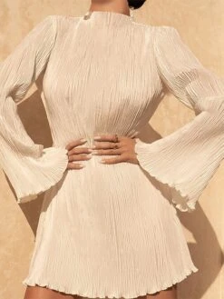 Women's Casual Dress Plain Dress Spring Dress Mini Dress Ruched Street Daily Holiday Fashion Streetwear High Neck Long Sleeve 2023 Regular Fit Green Apricot Color S M L Size 13 Women's Casual Dress Plain Dress Spring Dress Mini Dress Ruched Street Daily Holiday Fashion Streetwear High Neck Long Sleeve 2023 Regular Fit Green Apricot Color S M L Size -Casual Print Dress Sales vnqcqb1692605417583