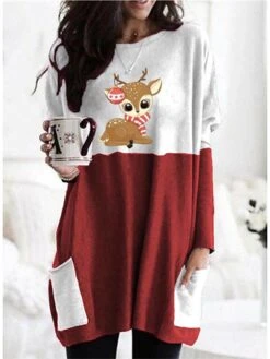 Women's Christmas Casual Dress T Shirt Dress Tee Dress Shift Dress Mini Dress Red 10 Red 13 Red 14 Long Sleeve Santa Claus Pocket Winter Fall Autumn Crew Neck Stylish 2022 S M L XL 2XL 3XL 4XL 5XL 12 Women's Christmas Casual Dress T Shirt Dress Tee Dress Shift Dress Mini Dress Red 10 Red 13 Red 14 Long Sleeve Santa Claus Pocket Winter Fall Autumn Crew Neck Stylish 2022 S M L XL 2XL 3XL 4XL 5XL -Casual Print Dress Sales vpcbvq1667470468135