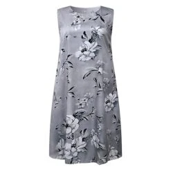 Women's Plus Size Curve Two Piece Dress Floral Round Neck Print 3 4 Length Sleeve Spring Summer Work Casual Midi Dress Casual Daily Dress -Casual Print Dress Sales vuouby1669282295745